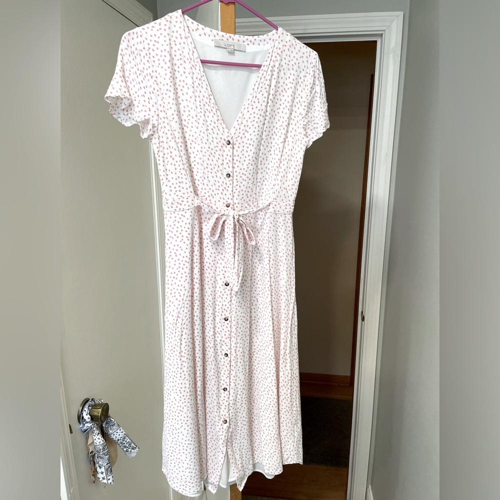 Size 0 polka dot dress form the Loft!